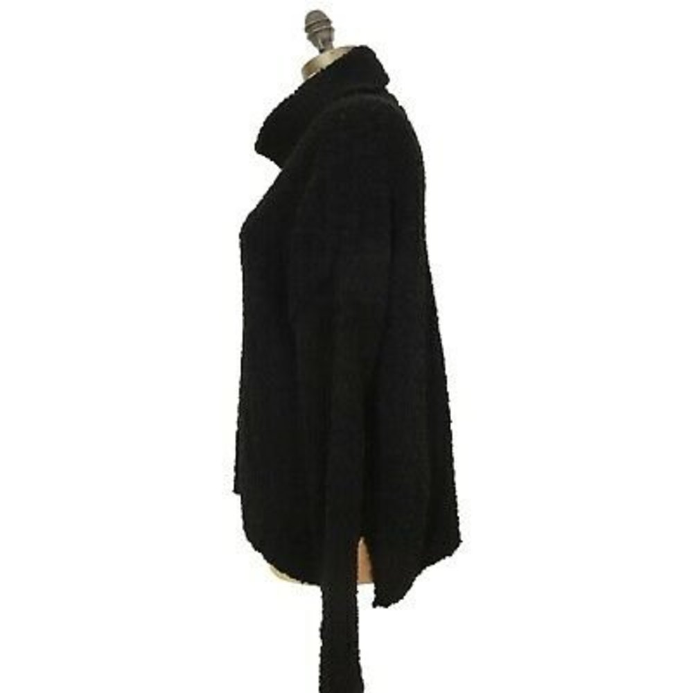 Bobeau Popcorn Turtleneck Sweater Top Size M L Textured Black NEW Tag B50 - Picture 5 of 5